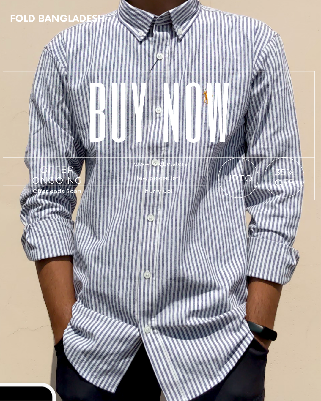 Stripped Green Mens Formal Shirt DBSS