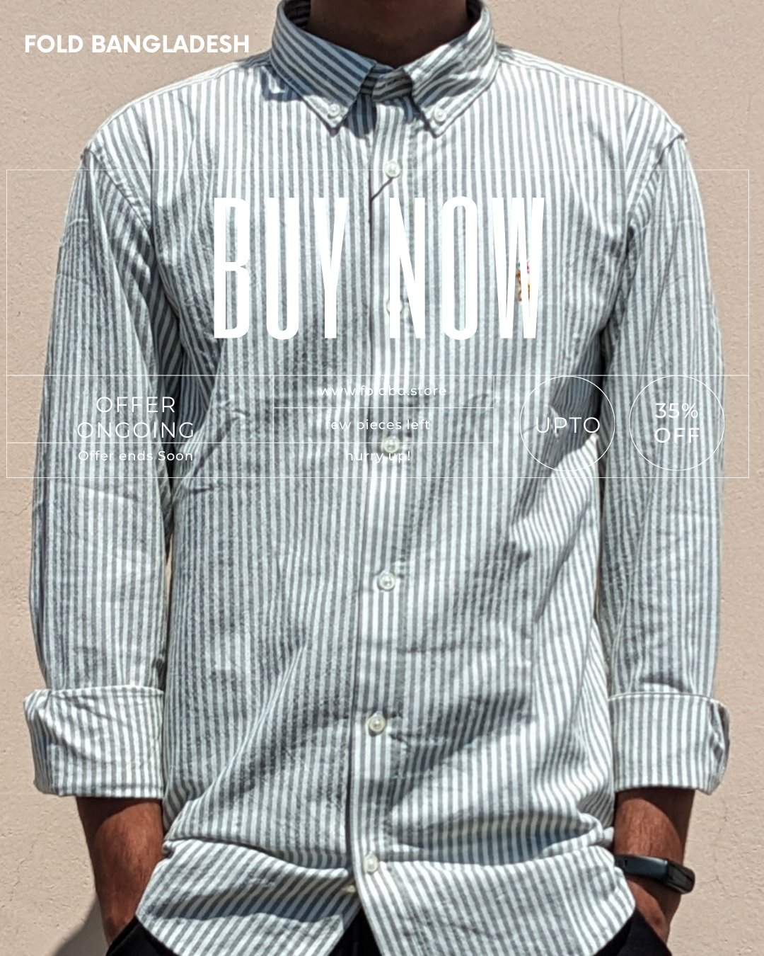 Stripped Green Mens Formal Shirt GSS